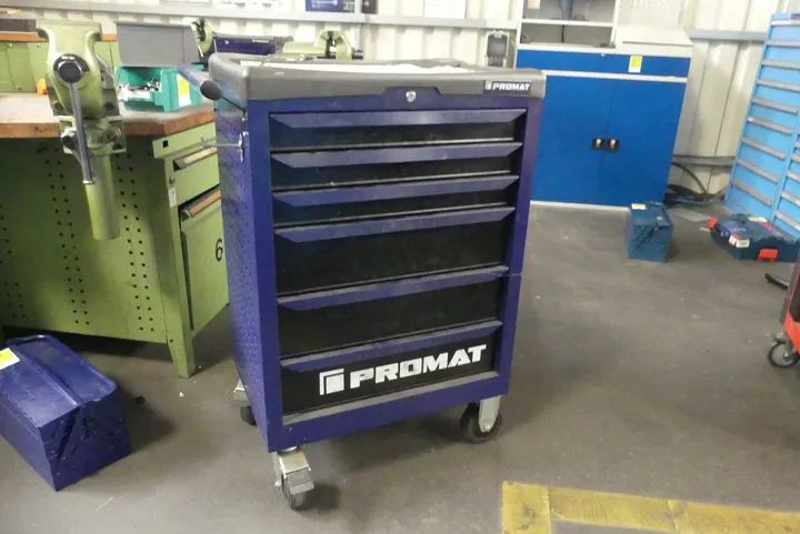 PROMAT - Werkzeugwagen, mit Inhalt (verschlossen)